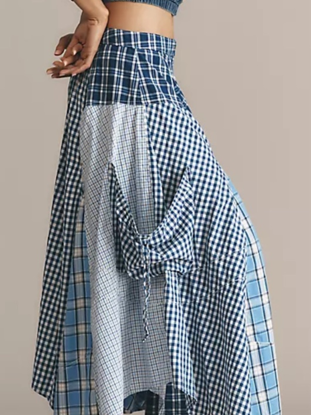 Pilcro Reworked Menswear Midi Skirt - Picture 4 of 11